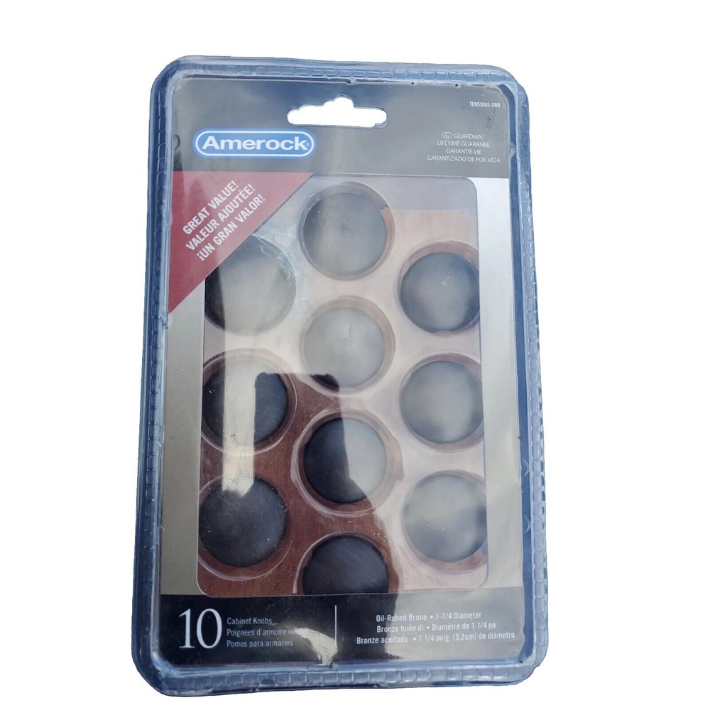 Amerock Allison Value Cabinet‎ Knob Oil Rubbed Bronze 1-1/4"  10-pk NIB